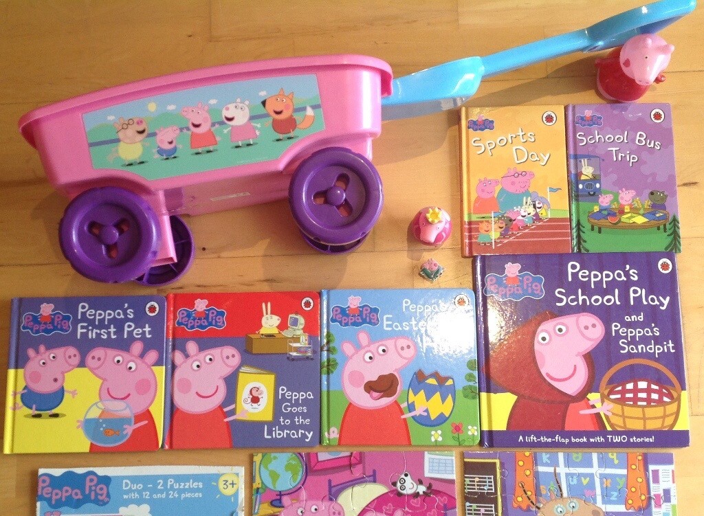 peppa pig pull along wagon
